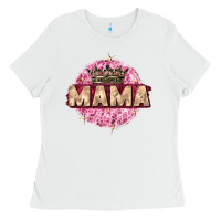 White mama with round leopard Ladies Tee - Zillion Design Studio