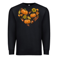 Black Fall Heart Premium Sweatshirt - texasbilliewilder