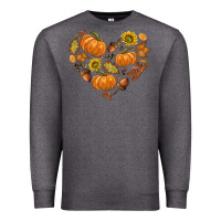 Charcoal Heather Fall Heart Premium Sweatshirt - texasbilliewilder