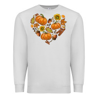 Dove Grey Fall Heart Premium Sweatshirt - texasbilliewilder