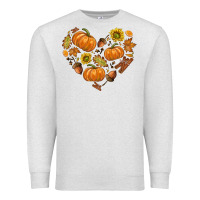 Oatmeal Heather Fall Heart Premium Sweatshirt - texasbilliewilder