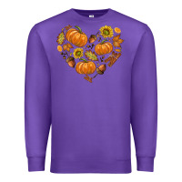 Purple Fall Heart Premium Sweatshirt - texasbilliewilder