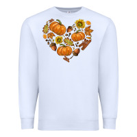 White Fall Heart Premium Sweatshirt - texasbilliewilder