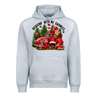 Heather Grey Valentine's Day hanging with my gnomies Urban Hoodie - FaDigitalArtStudio