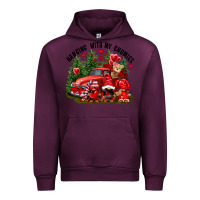Mauve Wine Valentine's Day hanging with my gnomies Urban Hoodie - FaDigitalArtStudio