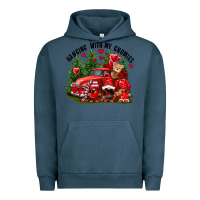 Pigment Midnight Navy Valentine's Day hanging with my gnomies Urban Hoodie - FaDigitalArtStudio