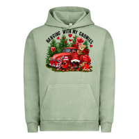 Pigment Oil Green Valentine's Day hanging with my gnomies Urban Hoodie - FaDigitalArtStudio