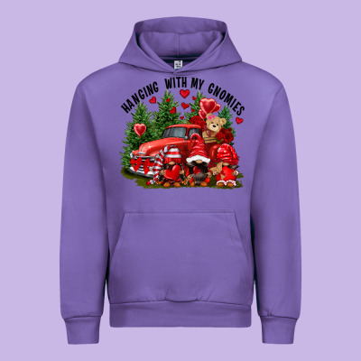 Valentine's Day Hanging With My Gnomies Urban Hoodie Designed By Fadigitalartstudio