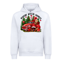 White Valentine's Day hanging with my gnomies Urban Hoodie - FaDigitalArtStudio