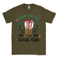 Army Green iced coffee social club Classic Tee - MaliasSmallBusiness