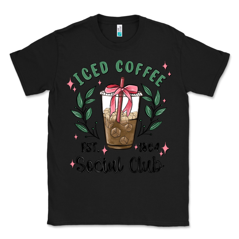 Iced Coffee Social Club Classic Tee by MaliasSmallBusiness | Teevron