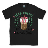Black iced coffee social club Classic Tee - MaliasSmallBusiness