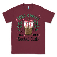 Burgundy iced coffee social club Classic Tee - MaliasSmallBusiness