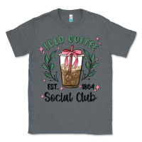 Charcoal Heather iced coffee social club Classic Tee - MaliasSmallBusiness