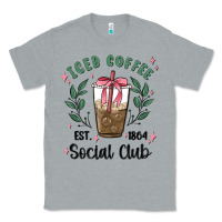 Heather Grey iced coffee social club Classic Tee - MaliasSmallBusiness