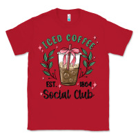 Red iced coffee social club Classic Tee - MaliasSmallBusiness