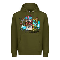Army Green nurse life western sunflower gemstone nurse Premium Hoodie - JahusDesignShop