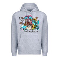 Heather Grey nurse life western sunflower gemstone nurse Premium Hoodie - JahusDesignShop