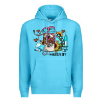 Ocean Blue nurse life western sunflower gemstone nurse Premium Hoodie - JahusDesignShop