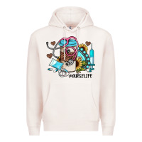Pale Pink nurse life western sunflower gemstone nurse Premium Hoodie - JahusDesignShop