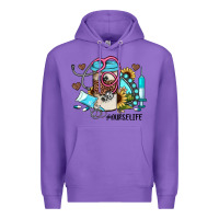 Purple nurse life western sunflower gemstone nurse Premium Hoodie - JahusDesignShop