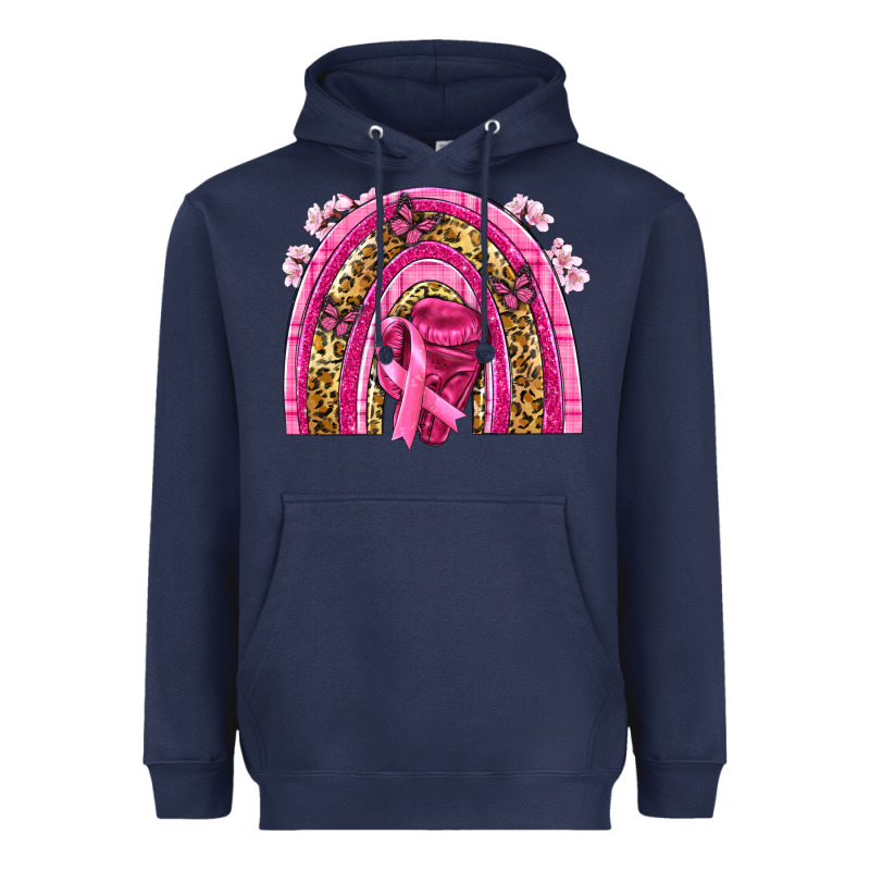 Breast Cancer Rainbow Heavyweight Hoodie by NancyCooperArtShop | Teevron