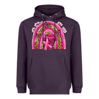 Plum breast cancer rainbow Heavyweight Hoodie - NancyCooperArtShop
