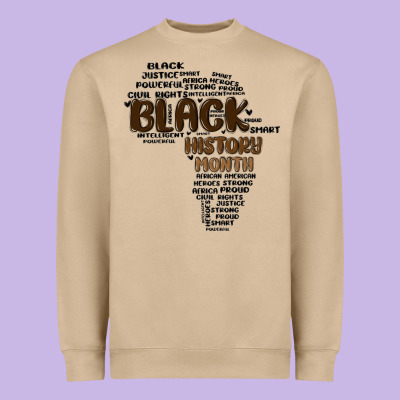 Black History Month Heavyweight Sweatshirt Designed By Maliassmallbusiness