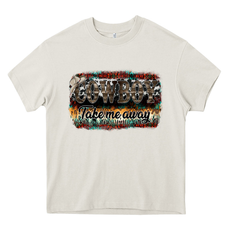 Cowboy Take Me Away Heavy Core Tee by SublimationCraftShop | Teevron