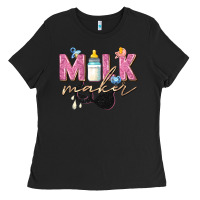 Black milk maker Ladies Tee - Zillion Design Studio