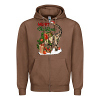 Chestnut merry christmas brachiosaurus Zipper Hoodie - LillyAllenDesigns