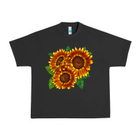 Pigment Black tiger eyes sunflower Urban Heavy Tee - LillyAllenDesigns