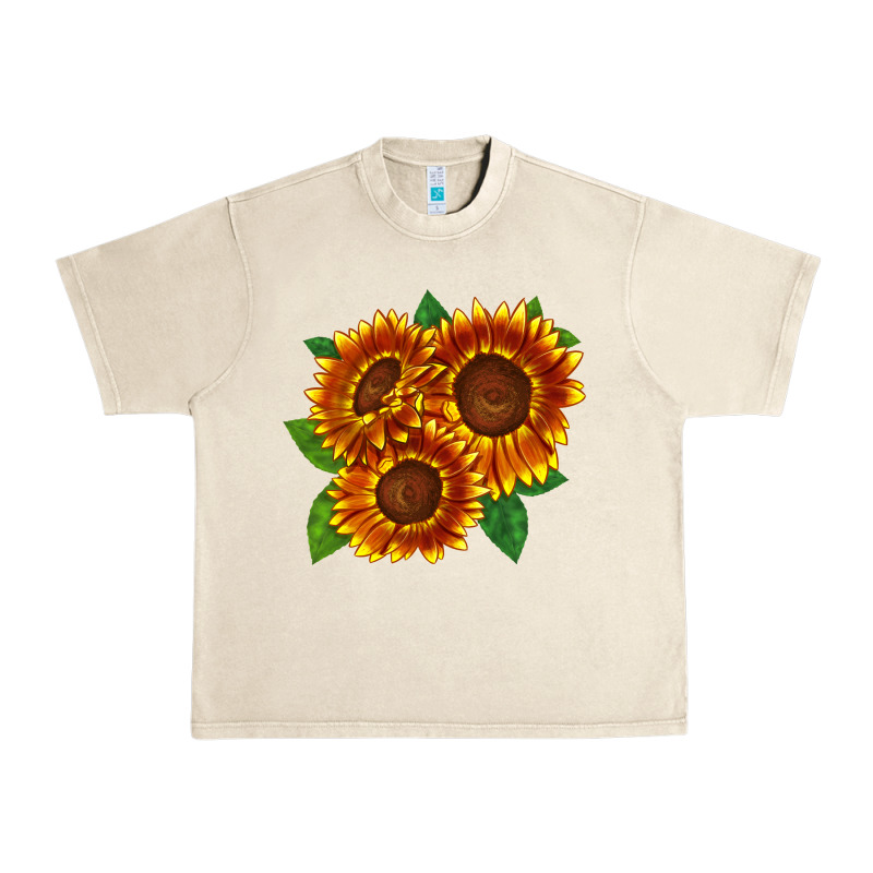 Tiger Eyes Sunflower Urban Heavy Tee by LillyAllenDesigns | Teevron