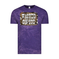 Cloud Purple Western Wasted On You Background Vintage Tee - LillyAllenDesigns