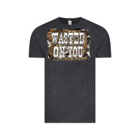 Vintage Black Western Wasted On You Background Vintage Tee - LillyAllenDesigns