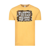 Vintage Mustard Western Wasted On You Background Vintage Tee - LillyAllenDesigns