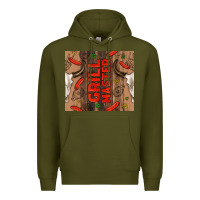 Army Green grill master with bull skull Premium Hoodie - TumblerDesignByShophia