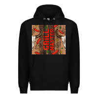Black grill master with bull skull Premium Hoodie - TumblerDesignByShophia