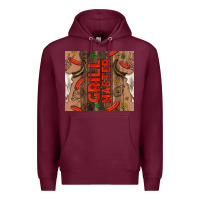 Burgundy grill master with bull skull Premium Hoodie - TumblerDesignByShophia