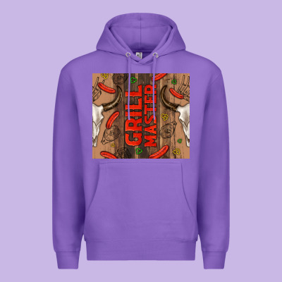 Grill Master With Bull Skull Premium Hoodie Designed By Tumblerdesignbyshophia