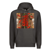 Smoke grill master with bull skull Premium Hoodie - TumblerDesignByShophia