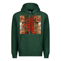 Sports Green grill master with bull skull Premium Hoodie - TumblerDesignByShophia