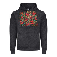 Vintage Black Easter Butterflies Background Vintage Hoodie - RanaPortraitStore