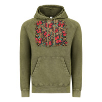 Easter Butterflies Background Vintage Hoodie | Teevron