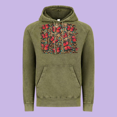 Easter Butterflies Background Vintage Hoodie Designed By Ranaportraitstore