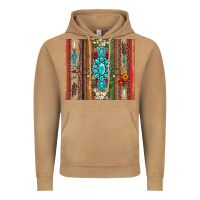Gemstone Flowers Arrow With Leopards And Serape Vintage Hoodie | Teevron