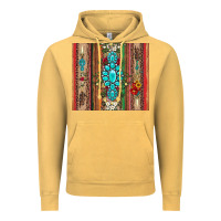 Vintage Mustard gemstone flowers arrow with leopards and serape Vintage Hoodie - Artiststas