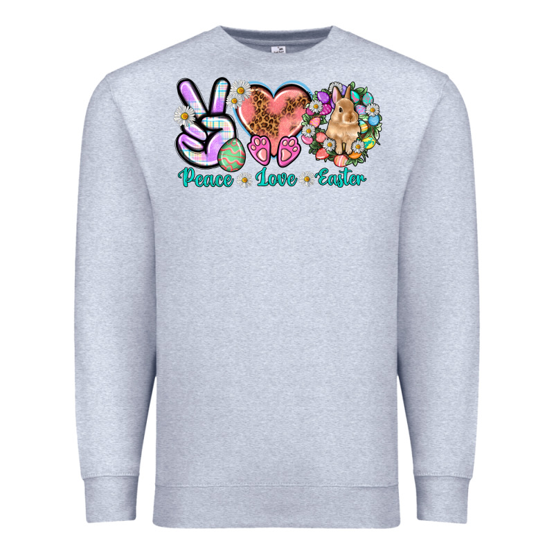 Peace Love Easter Premium Sweatshirt by NancyCooperArtShop | Teevron