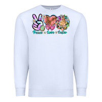White Peace love Easter Premium Sweatshirt - NancyCooperArtShop