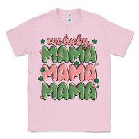 Bubblegum Pink one lucky mama Classic Tee - MaliasSmallBusiness